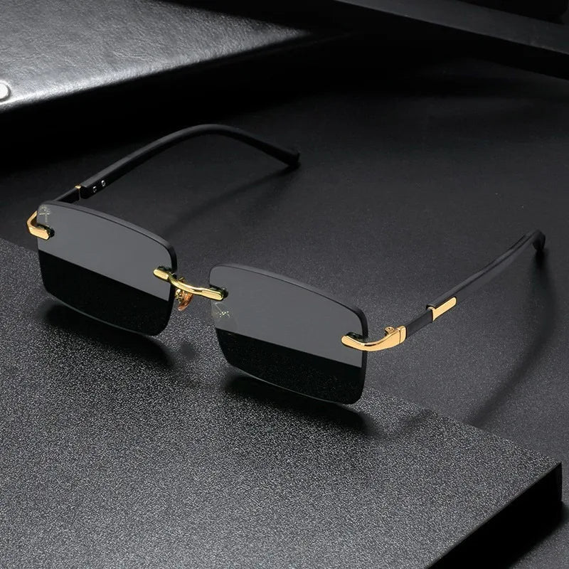 Rimless Sovereign Shades — UV400 Protection with Unmistakable Authority