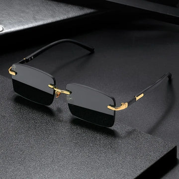 Rimless Sovereign Shades — UV400 Protection with Unmistakable Authority