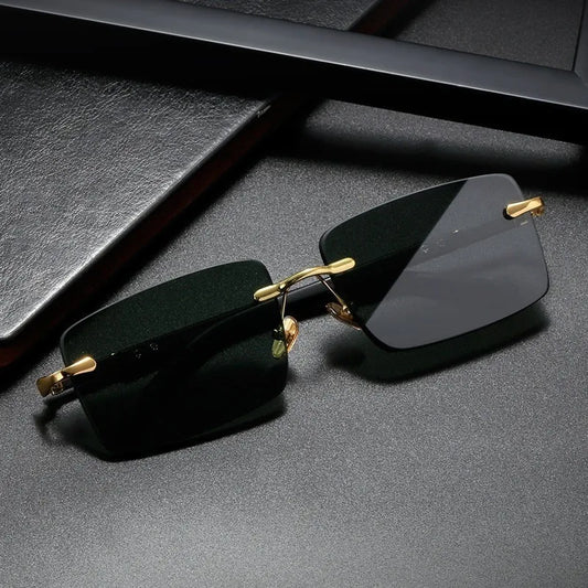 Rimless Sovereign Shades — UV400 Protection with Unmistakable Authority